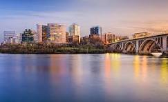 Virginia riverfront city skyline